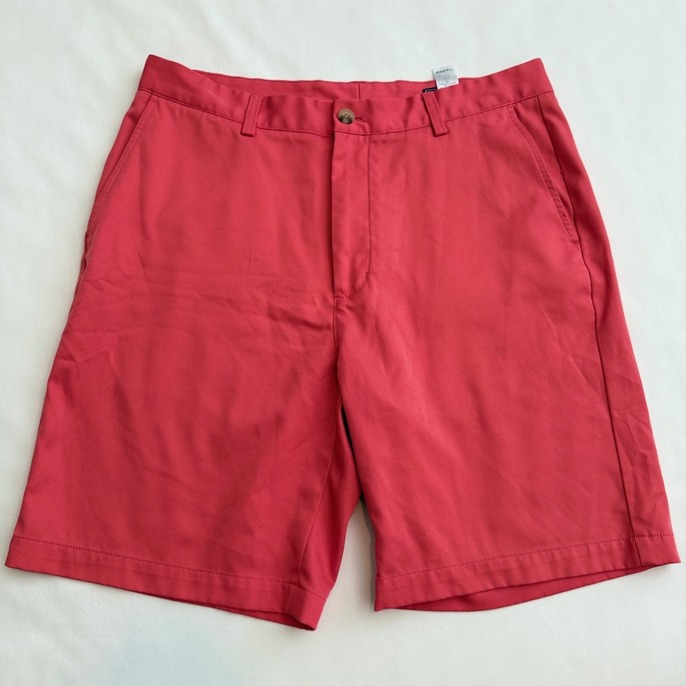 Vineyard Vines Golf Shorts Men 34 Red Performance Chino Lightweight Preppy